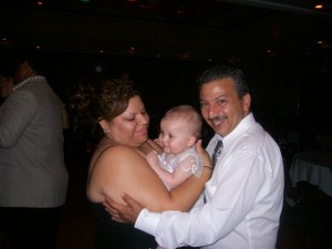 Isabella with her great-aunt Fabiola and her great-uncle Nick