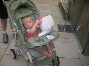 Isabella and her first Hello Kitty 